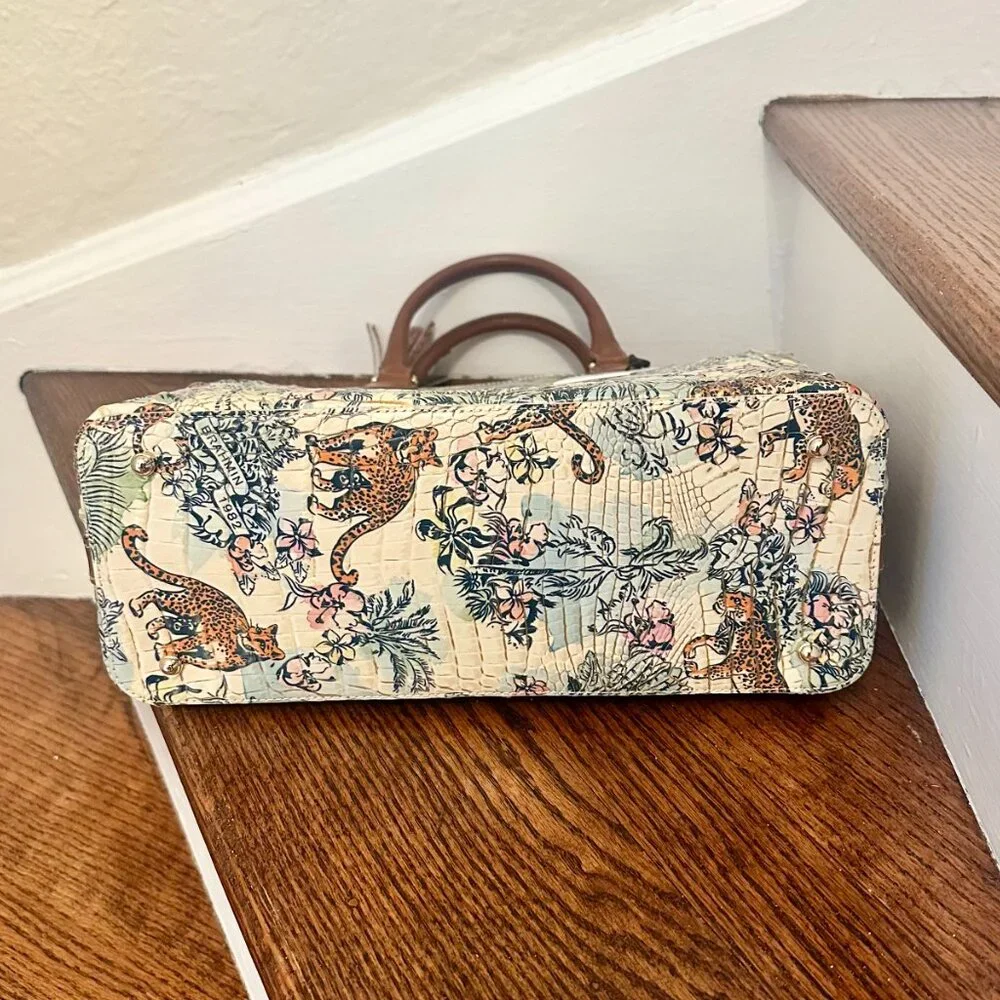 Brahmin Large Duxbury Satchel & Ady Wallet NWT ~ Souvenir Panthera🐆Animal Print - Picture 4 of 9